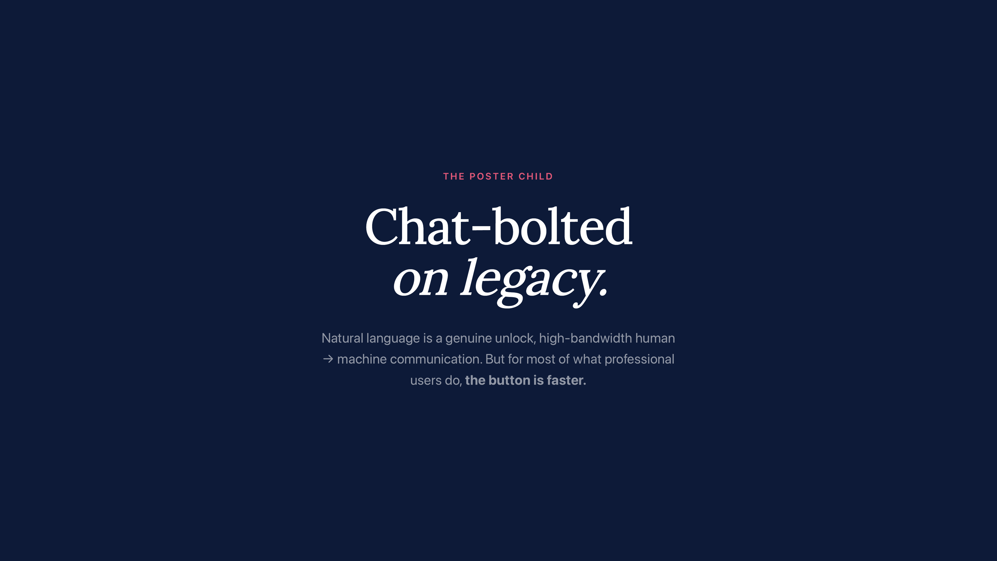 Chat Bolted on Legacy: Why Slapping a Chatbot on Professional Software Is Product Slop
