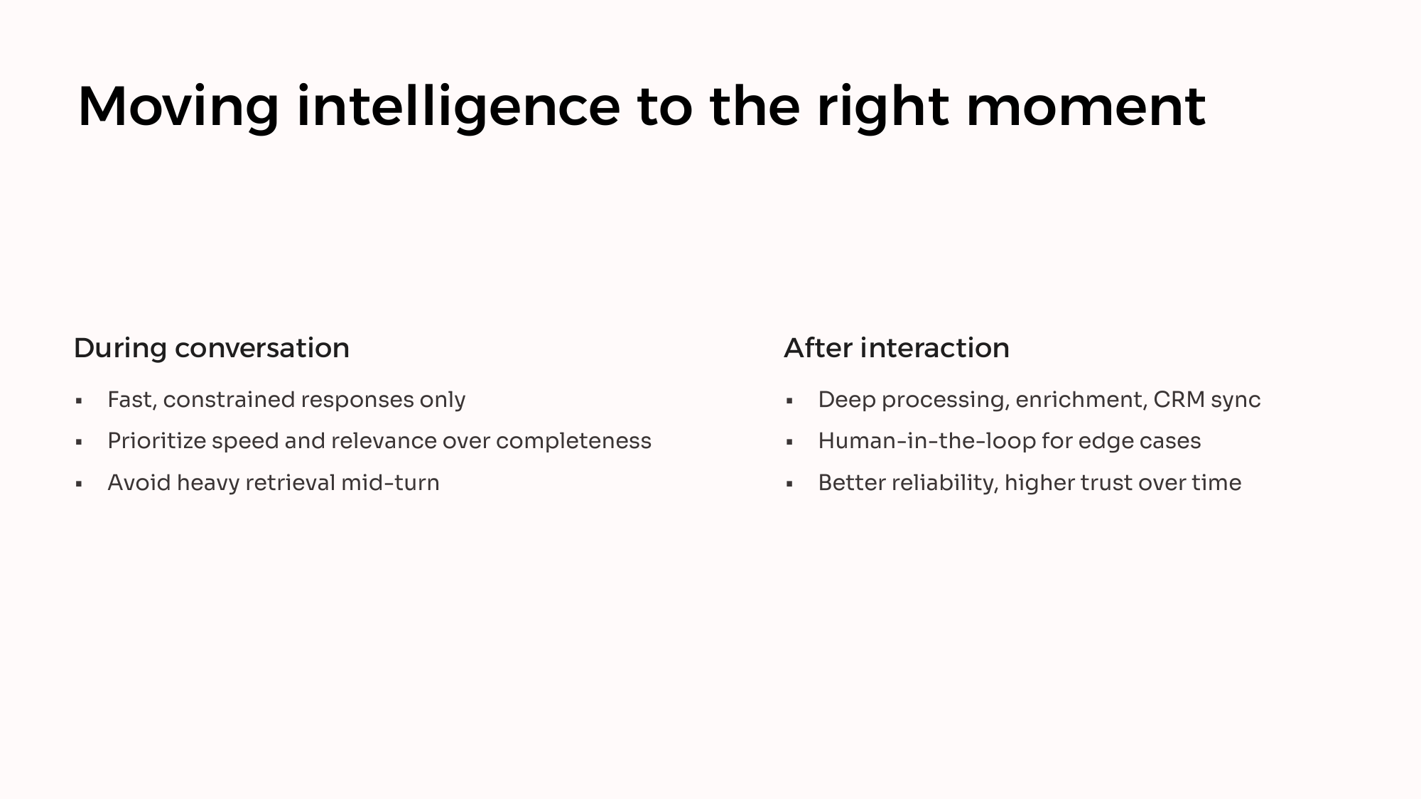 One Agent Became Two: How Donna Split Conversation from Execution to Survive Enterprise Scale